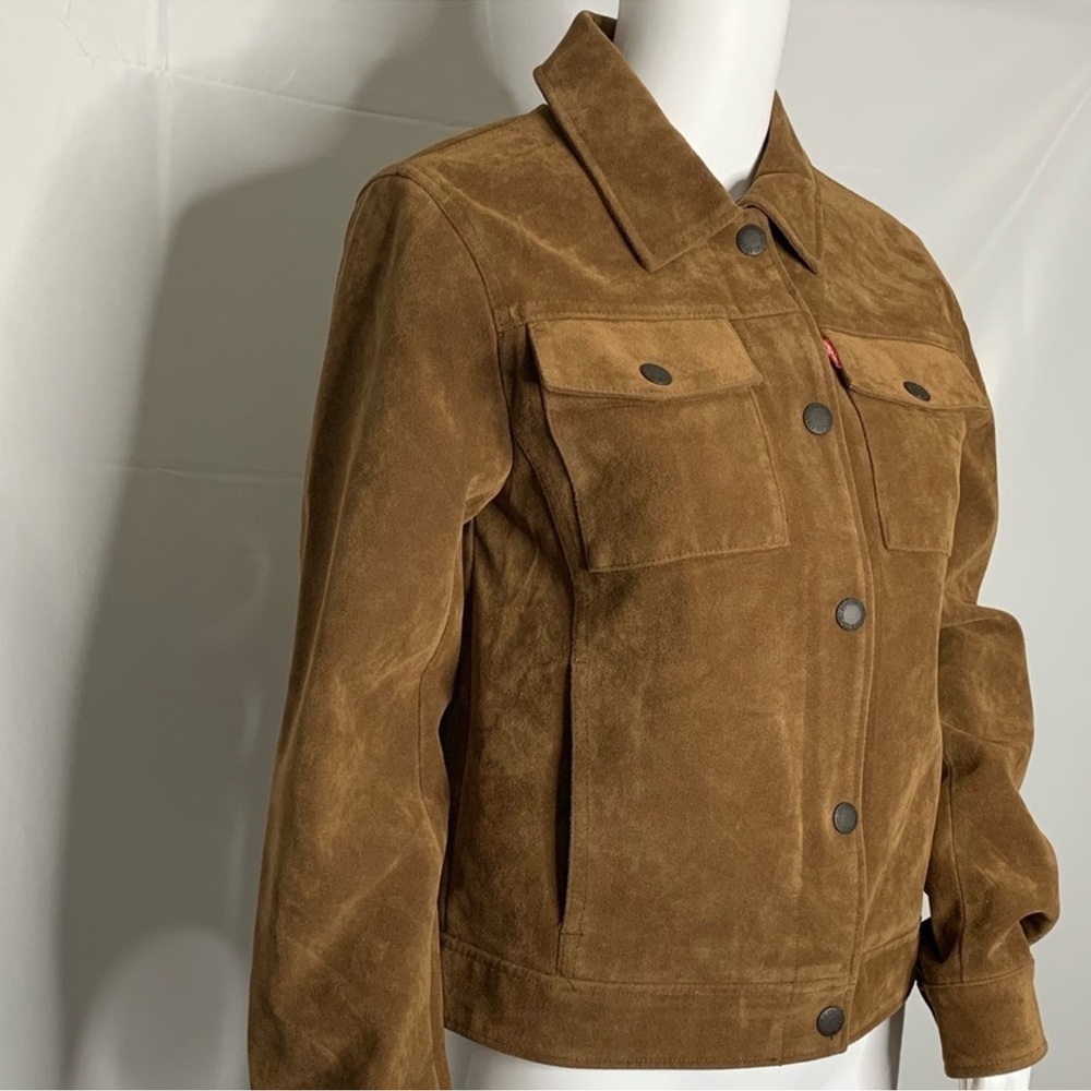 Levis Women's Faux Suede Modern Trucker Jacket - Picture 5 of 12